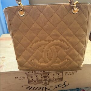 Vintage Chanel Caviar Petit Shopper Tote